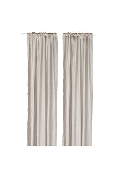 OEM Draperii, 2buc 145x300 cm bej/alb buline/rjns MÄSTERROT Draperii care fil...