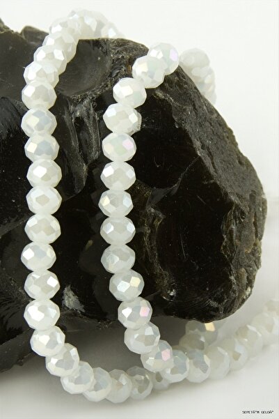 ZERO LAND Spt-Gld Colorful Crystal String Stone 6 (105816) mm White