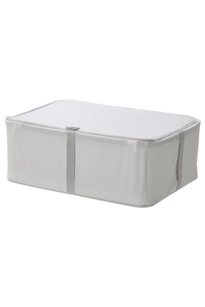OEM Cutie depozitare 34x51x19 cm metraj dungat/alb/gri HEMMAFIXARE Cutii pent...