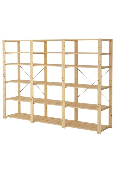 OEM 3 secţiuni/poliţe 230x50x171 cm lemn conifere HEJNE Etajere şi unităţi de...