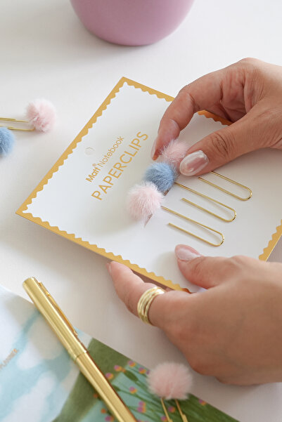 Matt Notebook Set of 3 Feather Paper Clips – 5 cm