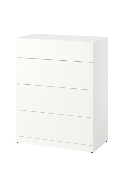 OEM Comodă 4 sertare 80x42x100 cm alb LASTARE Funcții de bază LASTARE