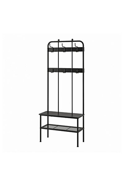 OEM Cuier+bancă pantofi 190x35x79 cm negru NIPÅSEN Suporturi pentru pantofi, ...