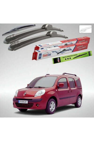 TEAMCAR Renault Kangoo II Van 2 Doors 2008-present | Front and Rear Flat Wipe...