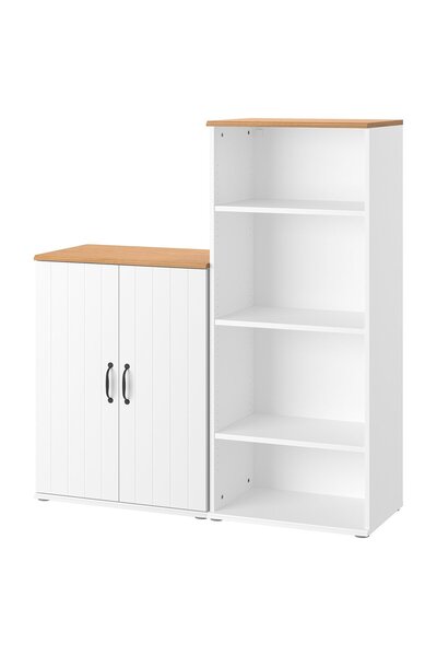 OEM Ansamblu depozitare 130x140 cm alb SKRUVBY Biblioteci