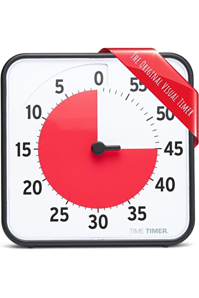 TIME TIMER Original Medium 19 x 19 cm - 60 Minute Visual Analogue Timer Clock...
