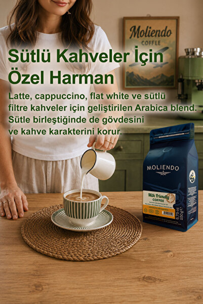 Moliendo Finest Coffee Milk Friendly Coffee (Çekirdek Kahve) 250 g