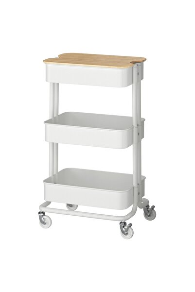 OEM Cărucior cu capac 35x45x77 cm alb RÅSKOG / NORRÅVA Insule de bucătărie & ...