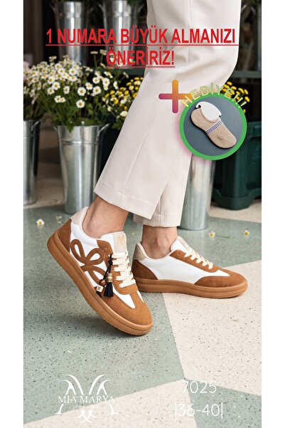 Mia marya Winter-Ready Suede Detailed Women's Sneakers - Comfortable Flat Sol...