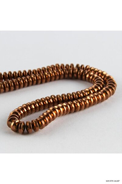 ZERO LAND Spt-Gld Hematite Stone Bead Small 6 (113310) mm Brown