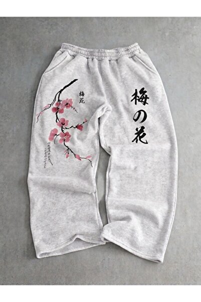 Toum Japan Sakura Printed Oversize Baggy Sweatpants
