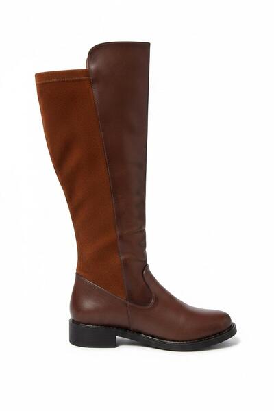 DGN 615-22K Kadin Fermuarli Knee High Çizme