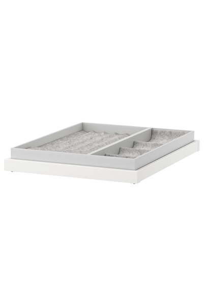 OEM Tavă culisantă cu organizator 50x58 cm alb KOMPLEMENT PAX organizatoare d...