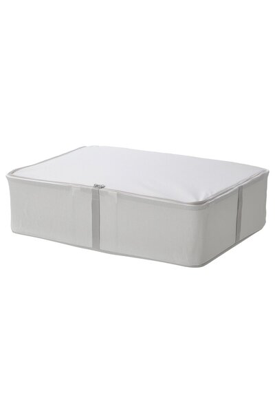 OEM Cutie depozitare 69x51x19 cm metraj dungat/alb/gri HEMMAFIXARE Cutii pent...