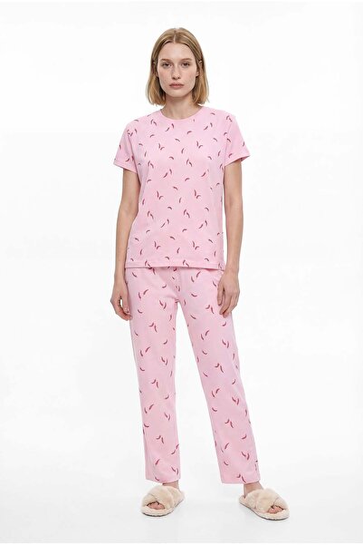 PAULMARK Kadın Baskılı Pijama Takımı