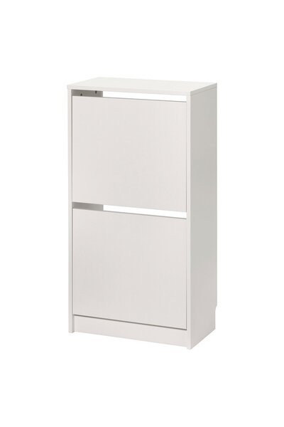 OEM Dulap pantofi cu 2 compartimente 49x28x93 cm alb BISSA Dulapuri pantofi