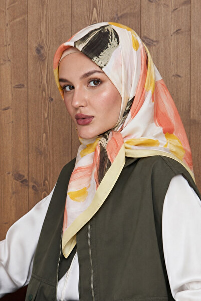 BONASERA EŞARP Women's Floral Patterned Scarf Cotton Casual Stylish Scarf