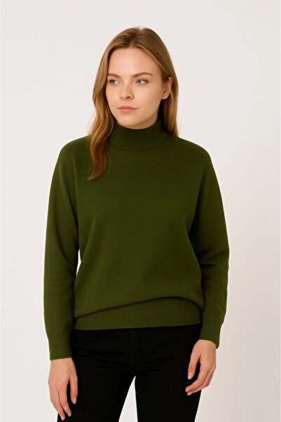 Wear Up Half Turtleneck Knitwear Sweater Soft Textured Cotton Fine Weaving, L...