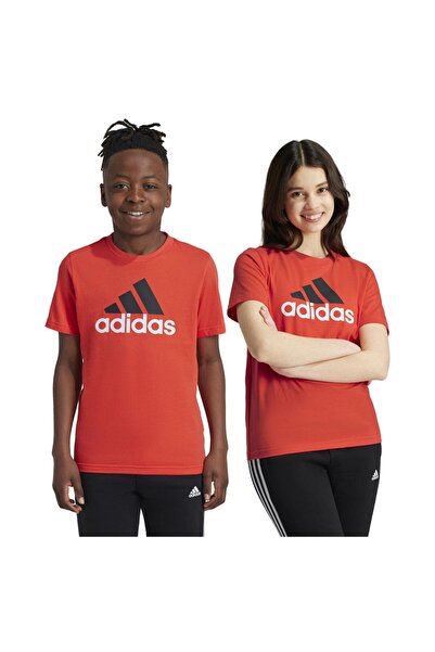 adidas Παιδικό Κοντομάνικο Βαμβακερό Μπλουζάκι Δίχρωμο με Μεγάλο Λογότυπο 128