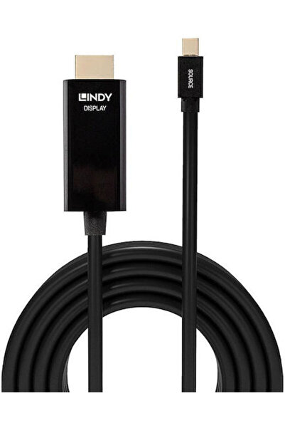 LİNDY Καλώδιο mini DisplayPort αρσενικό - HDMI αρσενικό 3μ Μαύρο (36928)