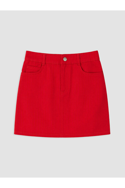 LC Waikiki Red Girl's Gabardine Skirt