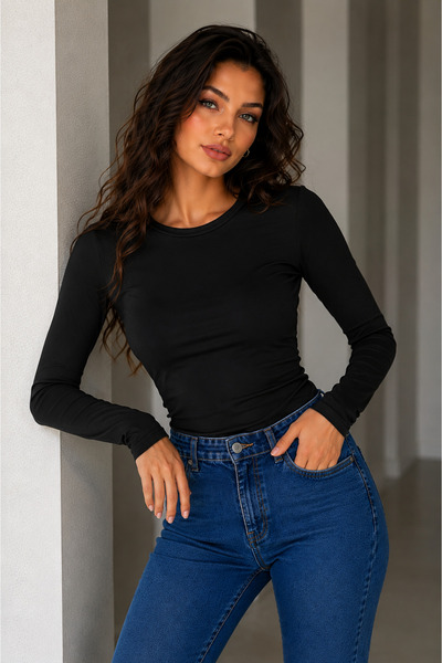 Starlight Women's Ultra Soft Flexible Crew Neck Basic Blouse