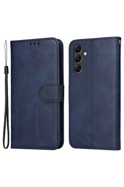 OEM Θήκη Πορτοφόλι με Βάση (Δερμάτινη Υφή) για Samsung Galaxy A15 5G - Μπλε