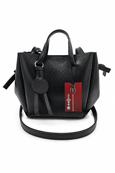 Sellini Liva Women's Black Hand and Shoulder Bag with Magnet Closure