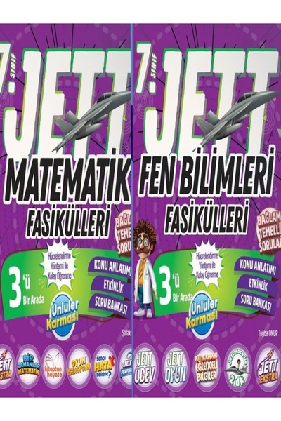 Ünlüler Karması Yayınları 7.SINIF YENİ MAARİF MODEL JETT FASİKÜLLERİ 2'Lİ SET...