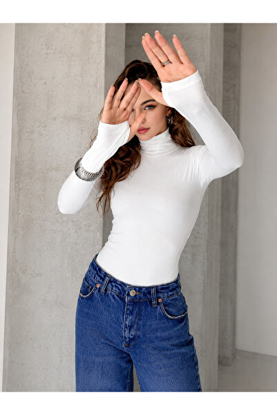 Starlight Women's High Collar 100% Cotton Lycra Body with Finger Details
