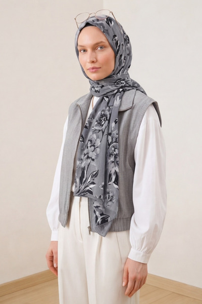 BONASERA EŞARP Women's Hijab Shawl Daily Printed Soft Shawl