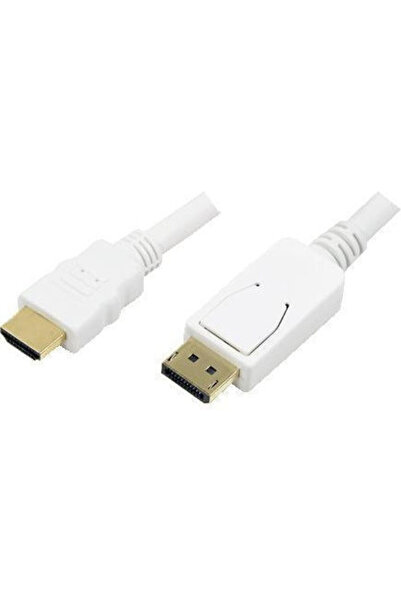 LogiLink Καλώδιο DisplayPort αρσενικό - HDMI αρσενικό 2μ Λευκό (CV0055)