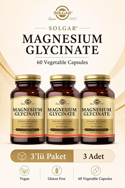 Solgar Magnesium Glycinate 60 Kapsül 3 Adet