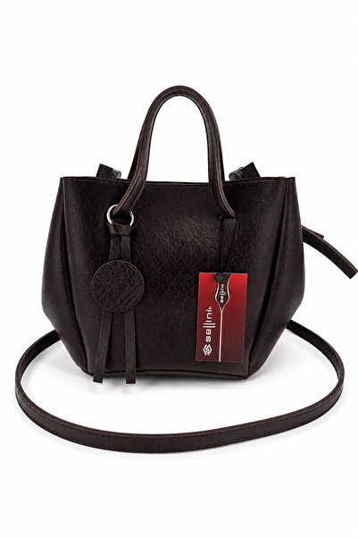 Sellini Liva Women's Brown Hand and Shoulder Bag with Magnet Closure