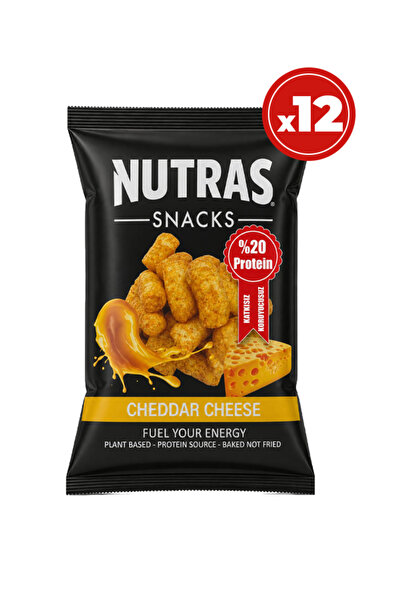 12'li Cheddar Cheese Cips 50 g x 12 – Cheddar Peynir Aromalı, Yüksek Proteinli, Katkısız ve Koruyucusuz Atıştırmalık