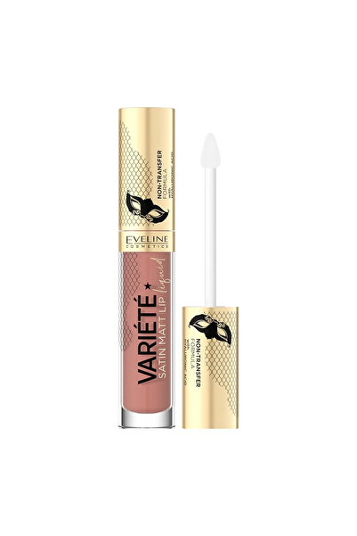 Eveline Variete Ruj Lichid Mat Satinat cu Acid Hialuronic - 05 PEACH MOUSSE 5ml