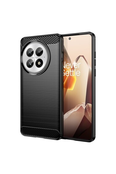 OEM Θήκη TPU Ανθρακονημάτων και Σιλικόνης για OnePlus 13 - Μαύρο