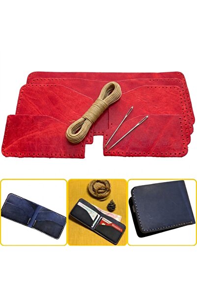 ipekbazaar DIY Leather Wallet Making Kit, DIY Handmade Horizontal Men's Walle...