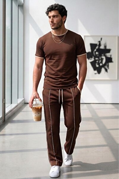 stg spor toptan giyim Men's Lisbon Cotton Crew Neck Double Ribbed Sweatpants ...