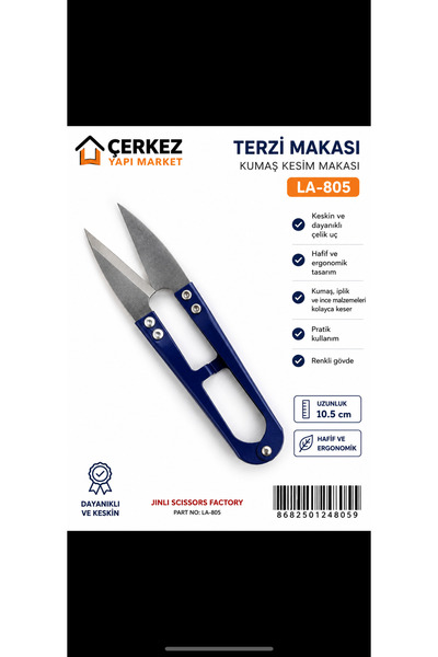 Genel Markalar LA-805 Metal İplik Temizleme Makası – Terzi Makası
