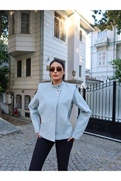 ESRAHELVACI High Collar Shoulder Cape Jacket