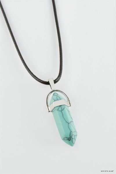 ZERO LAND Spt-Gld Turquoise (115211) Point Pendant