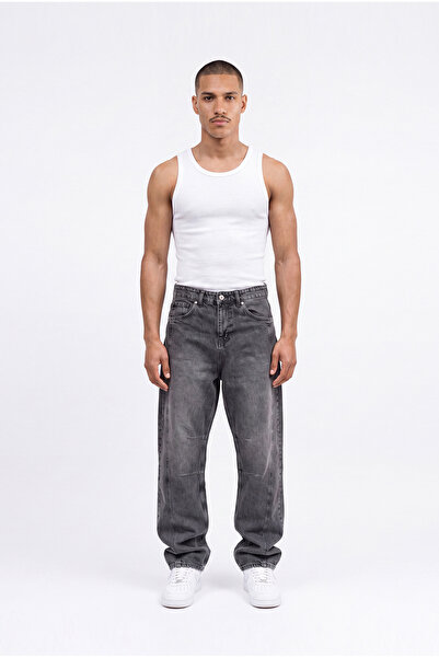 Machinist Men's Relax Baggy Jean Trousers Smoke Gray