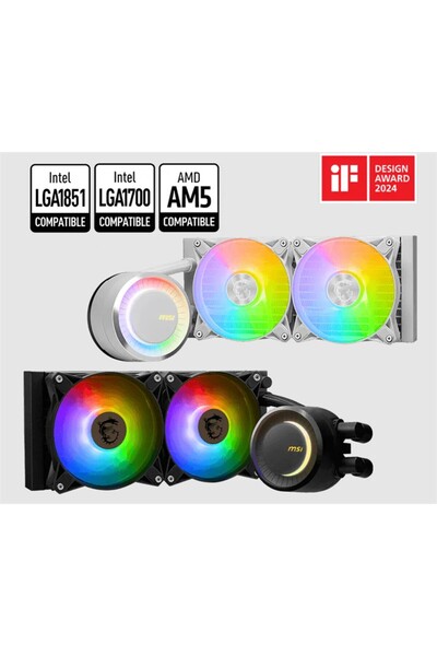 MSI MAG CORELIQUID E240 WHITE 240MM CPU SIVI SOĞUTUCU (LGA1150/1151/1155/1156/1200/1700/1851/AM4/AM5