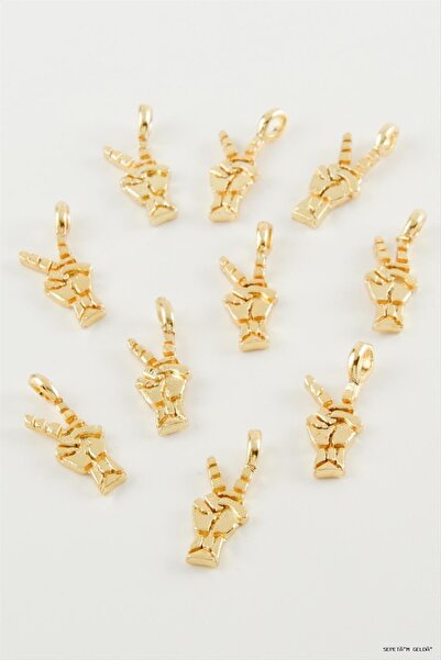 ZERO LAND Spt-Gld Freedom Sign Pendant Horse 1 (122941) Piece Yellow