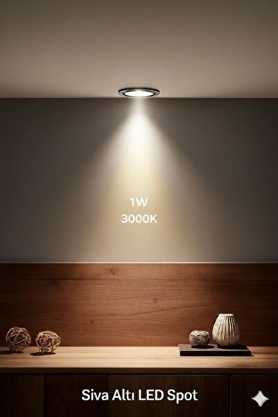 TREND LED AYDINLATMA Mini Spot Led Alüminyum 1W 3000K Gün Işığı Dekoratif