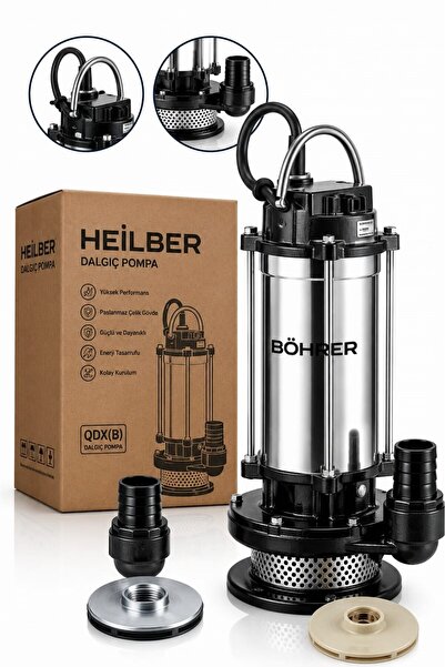 HEİLBER BA0115365 QDX(B) Paslanmaz Çelik Elektrikli Dalgıç Su Pompası – Yükse...