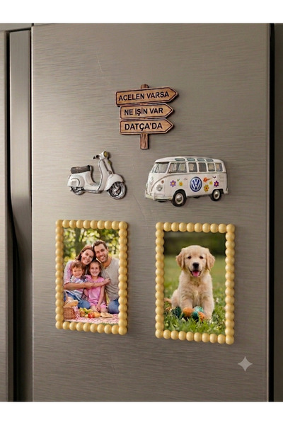 CMHOME Bubble Tasarım Mıknatıslı Buzdolabı Fotoğraf Çerçevesi Magnet 7x10 cm