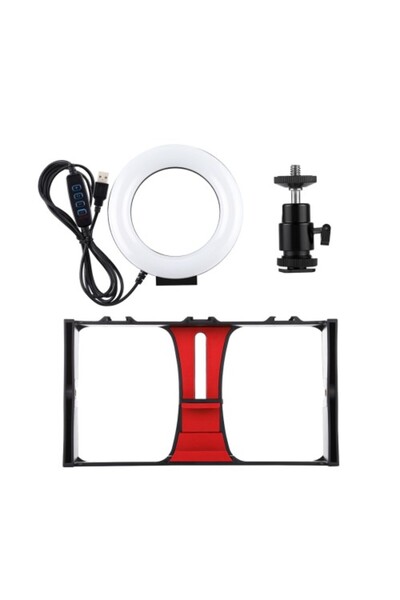 PULUZ PKT3026 Φορητό Κιτ Βάσης Κλουβιού με Δακτυλιοειδή Φωτιστικό Υποστήριξης...