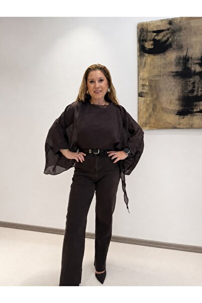 ALLWIN Cape Tulle Blouse